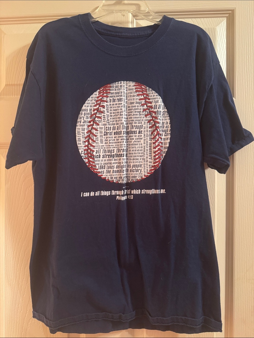 Navy Blue Boys' Baseball Graphic Tee - Inspirational Print